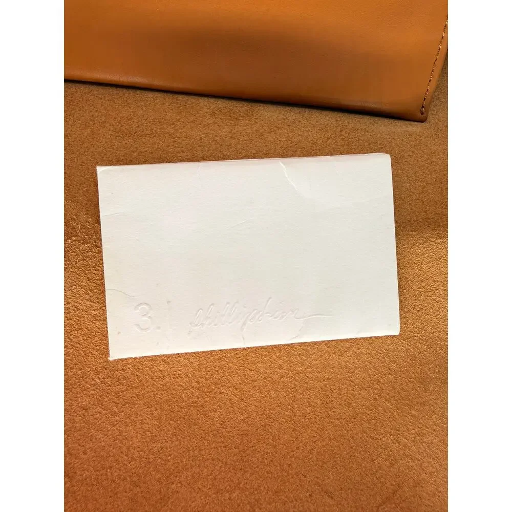 3.1 Phillip Lim 31 Hour Camel Calfskin Leather Fold Over Tote Bag Women's OS